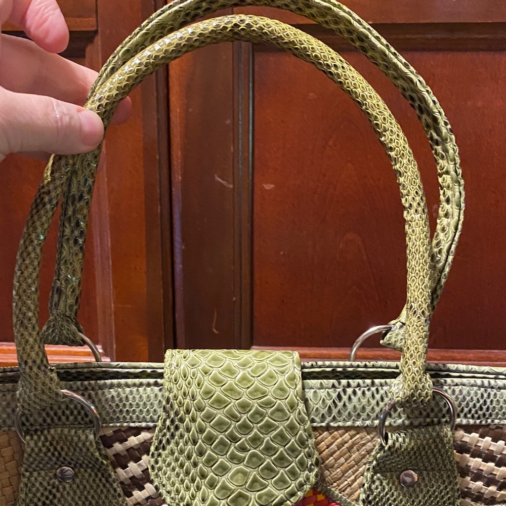 Multicolor Patchwork Handbag - Picture 13 of 16